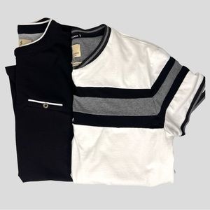 Scott James Lot Of 2 Mens V-Neck Top SIze Large